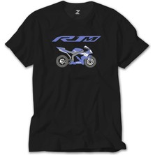 Wakha Yamaha R1 M Blue Siyah Tişört