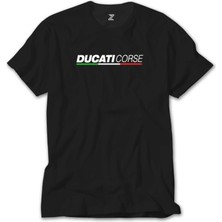 Wakha Ducati Corse Text Siyah Tişört
