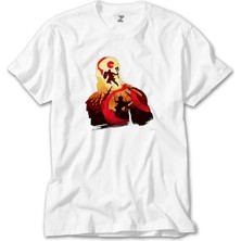 Wakha God Of War Kratos Siluet Beyaz Tişört
