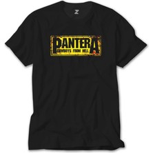 Wakha Pantera Cowboys From Hell Text Siyah Tişört