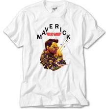 Wakha Top Gun Characters Beyaz Tişört