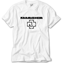 Wakha Rammstein Logo 5 Beyaz Tişört