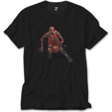 Wakha Micheal Jordan 23 Silhouette Siyah Tişört