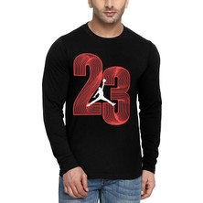 Rock&Roll Yirmi Üç Siyah Uzun Kollu Penye Tshirt