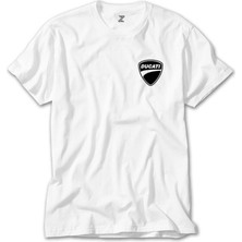 Wakha Ducati Scrambler Logo Beyaz Tişört