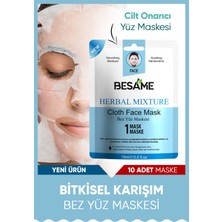 Besame Bitkisel Karışım Herbal Mixture Nem Bombası Kağıt Yüz Maskesi 10'lu Paket