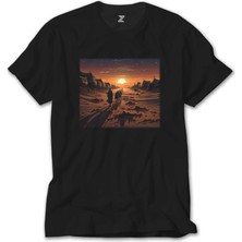 Wakha Caravan Marching Into The Sunset Siyah Tişört