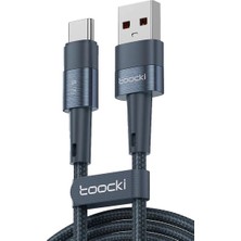 Toocki 66W Hasırlı USB To Type-C Pd Hızlı Şarj Kablosu 1metre