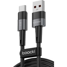 Toocki 66W Hasırlı USB To Type-C Pd Hızlı Şarj Kablosu 1metre