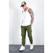 Erkek Beli Lastikli Slim Fit Paraşüt Jogger Pantolon