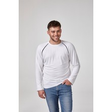 Relactive Erkek Uzun Kollu Çizgi Detaylı T-Shirt