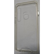 İksir Samsung A9 2018 Metal Düğmeli Şeffaf Darbe Dayanıklı Silikon Kılıf