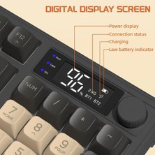 Miaxtremefreewolf M96 2.4g+Bt5.0 Çift Bağlantılı Tft LED Ekranlı Manyetik Switch Reinbow Gaming Oyuncu Klavye