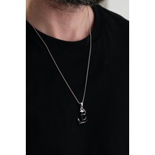 TMT Silver Gümüş Halatlı Gemi Çapa Denizci Balıkçı Erkek Kolye