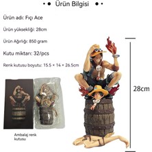 Haizeiwang One Piece Gk Şarap Fıçısı Ace Figürü Yüksekliği 280mm (Yurt Dışından)