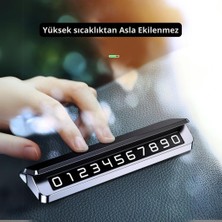 Polham Metal Araç İçi Geçici Park için Telefon Numaratörü, Gizlenebilir Araç Numaratörü, Manyetik Numaralı