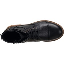 Costo Shoes EF703-1 Siyah Dana Derisi El Işçiliği Rahat Geniş Kalıp Özel Seri Erkek Bot