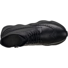 Costo Shoes ST4395 Siyah Dana Derisi Erkek Oxford Bot Yeni Sezon Özel Seri Rahat Geniş Kalıp