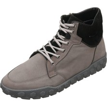 Costo Shoes YMR242 Gri Dana Nubuk Deri Rahat Geniş Kalıp Premium Serisi Erkek Büyük Numara Bot !