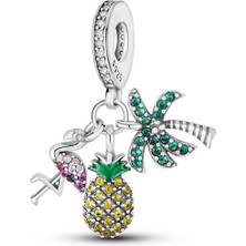 Fubena Ananas, Palmiye ve Flamingo Sallantılı Charm