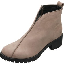 Costo Shoes YSM06 Antrasit Dana Nubuk Deri Rahat Şık Konforlu Taban Kadın Kışlık Bot