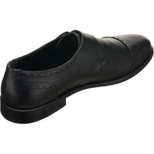 Costo Shoes AYC71 Siyah Dana Derisi İç Dış Deri Tokalı Erkek Klasik Ayakkabı Kundura