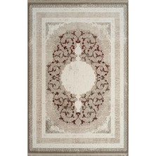 Royal Halı Kim Royal KC09A Vizon Bordo Akrilik Yumuşak Dokulu Modern Klasik Halı