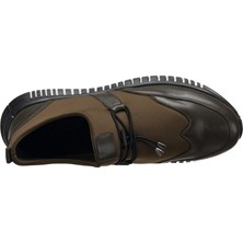 Costo Shoes 14 Şubat Haki Dana Derisi  Streçli Rahat Kalıp Kolay Giyme Çıkartma Kauçuk Taban