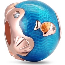 Fubena Parıltılı Okyanus Dalgaları ve Boncuk Charm