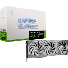 Msı VGA Geforce Rtx 4070 Super 12G Gamıng x Slım Whıte  RTX4070S 12GB 192B GDDR6X  DX12 Pcıe 4.0 X16 (3xdp 1xhdmı)