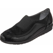 Costo Shoes DRL7019 Siyah 4 Mevsim Gündelik Rahat Geniş Kalıp Büyük Numara Kadın Ayakkabısı