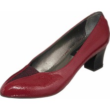 Costo Shoes KDR1019 Bordo Büyük Numara Kadın Ayakkabısı Rahat Geniş Kalıp Yeni Sezon