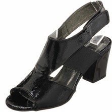 Costo Shoes DRL4316 Siyah Rugan Büyük Numara Kadın Ayakkabısı Rahat Geniş Şık Kalıp Yeni Sezon