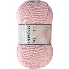 Nako 1 Adet Süper Inci El Örgü ipi 100 gr Pembemsi Pudra 10275