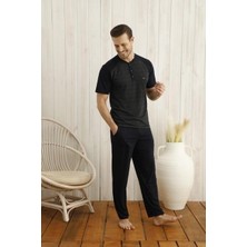 Kly Midi Yaka Erkek Pijama Takımı