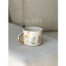 Guezia 24K Gold Flowers Mug | 300 ml | 1 Adet