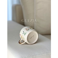 Guezia 24K Gold Flowers Mug | 300 ml | 1 Adet