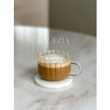 Guezia Kulplu Çizgi Model | Borosilikat Kahve Sunum Bardağı | 250 ml | 1 Adet