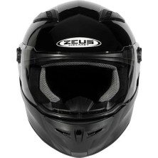 Zeus Kask Zeus ZS-813A Parlak Black Kapalı