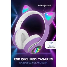 Rgb Işıklı Kedi Kulaklık | Eğlenceli Tasarım ve Üstün Ses Deneyimi