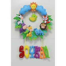 Renkli Hayallerim Soykan Isimli Safari Bebek ve Hastane Odası Kapı Süsü