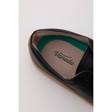 Vaneda 1383 V-Barefoot Comfort Derı Erkek Ayakkabı Sıyah