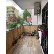 özgazi Hasır Kamış Bambu Çit Balkon Çiti Bahçe Çiti 60 cm x 5 Metre Dekorasyon