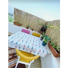 özgazi Hasır Kamış Bambu Çit Balkon Çiti Bahçe Çiti 60 cm x 5 Metre Dekorasyon