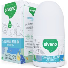 Siveno %100 Doğal Roll-On Sportif Sporcu Deodorant Bitkisel Lekesiz Vegan 50 ml