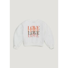 Kübra tekstil Kız Çocuk Love Baskılı Sweatshirt KT01900