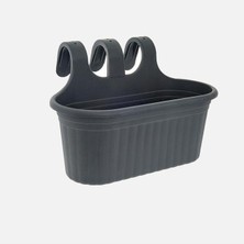 Serinova Tombik Balkon Saksısı 6,5 Lt Antrasit