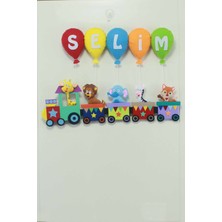 Renkli Hayallerim Selim Isimli Trenli Bebek ve Hastane Odası Kapı Süsü