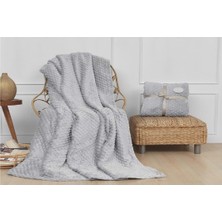 Romans Tek Kişilik Tomurcuk Soft Battaniye -Gri