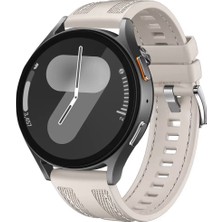 Sneezy Huawei Watch Gt3 Pro 43MM ile Uyumlu Metal Tokalı Dikiş Detaylı Şık Dokuma Silikon Kordon